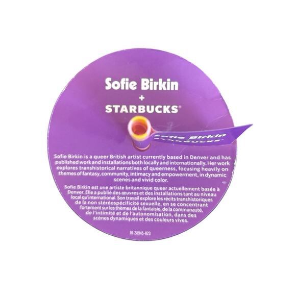 NEW Starbucks Sofie Birkin 2024 Yellow Summer Graphic Cold Cup Tumbler 24 oz. - Picture 3 of 3